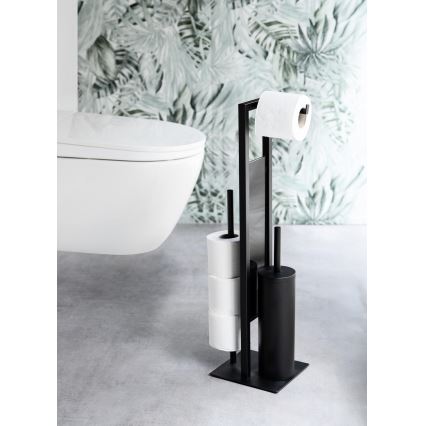WENKO 25400100 - Brosse WC RIVALTA 18 x 70 cm, noire