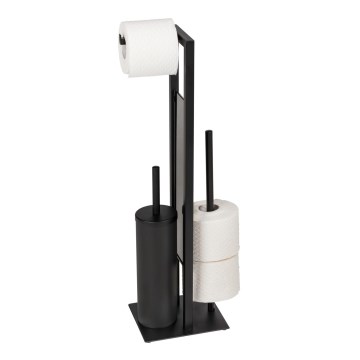 WENKO 25400100 - Scopino WC RIVALTA 18x70 cm nero
