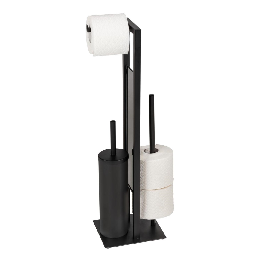 WENKO 25400100 - Scopino WC RIVALTA 18x70 cm nero