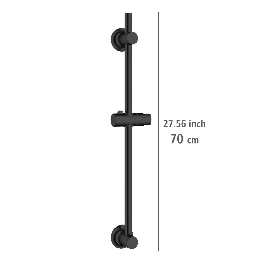 WENKO 25463100 - Asta doccia LIBERTÀ 70 cm nera