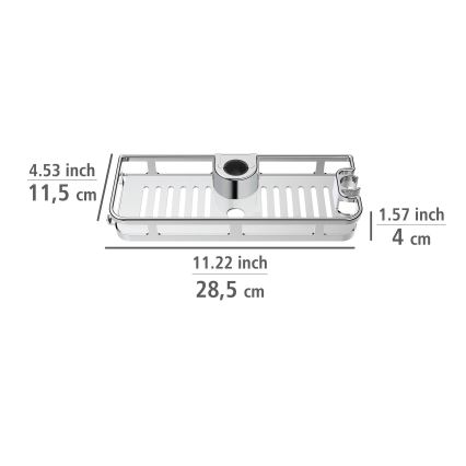 WENKO 25490100 - Mensola LIBERTÀ 28,5x11,5 cm cromo lucido