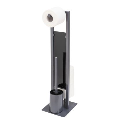 WENKO 25552100 - WC-Bürste RIVALTA 18x70 cm grau/schwarz