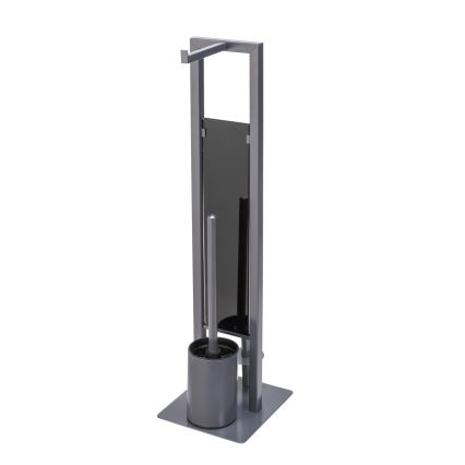 WENKO 25552100 - WC-Bürste RIVALTA 18x70 cm grau/schwarz