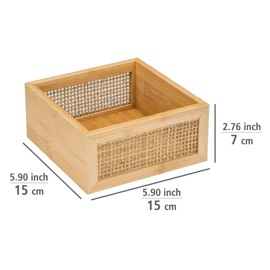WENKO 25601100 - Vassoio per vasca da bagno ALLEGRE 15x7 cm, marrone