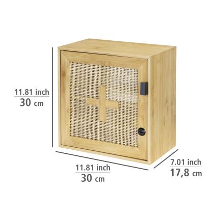 WENKO 25613100 - Meuble de rangement ALLEGRE 30 x 30 cm, marron