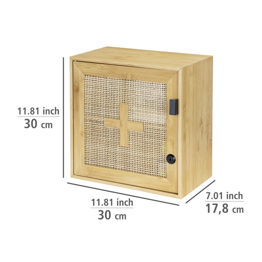 WENKO 25613100 - Meuble de rangement ALLEGRE 30 x 30 cm, marron