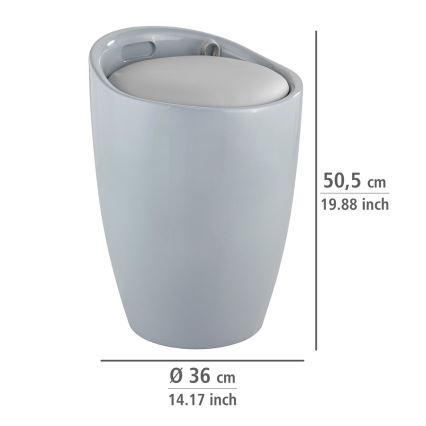 WENKO 25625100 - Sgabello CANDY 36x50,5 cm grigio/nero