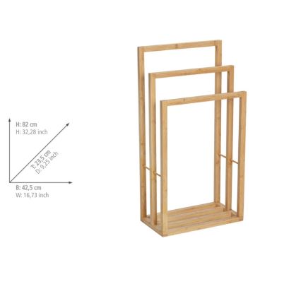 WENKO 25629100 - Porte-serviettes BAMBUSA 42,5x82 cm brun