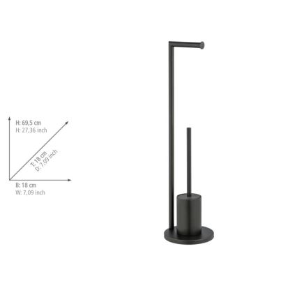 WENKO 25675100 - Set WC FERLA 18x69,5 cm nero