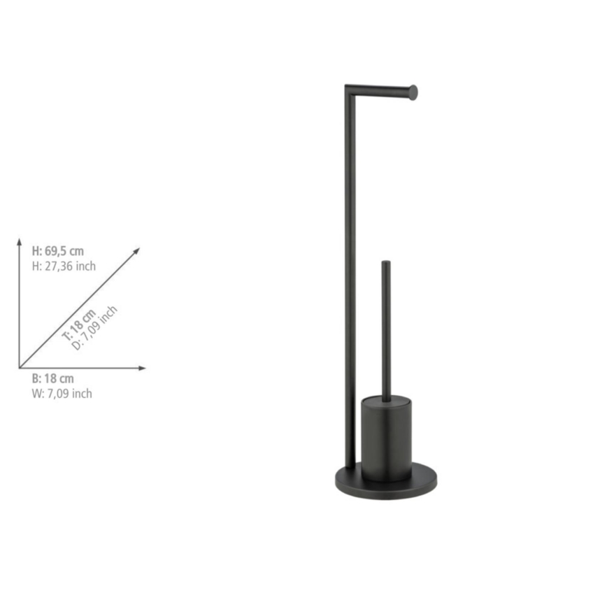 WENKO 25675100 - Set WC FERLA 18x69,5 cm nero