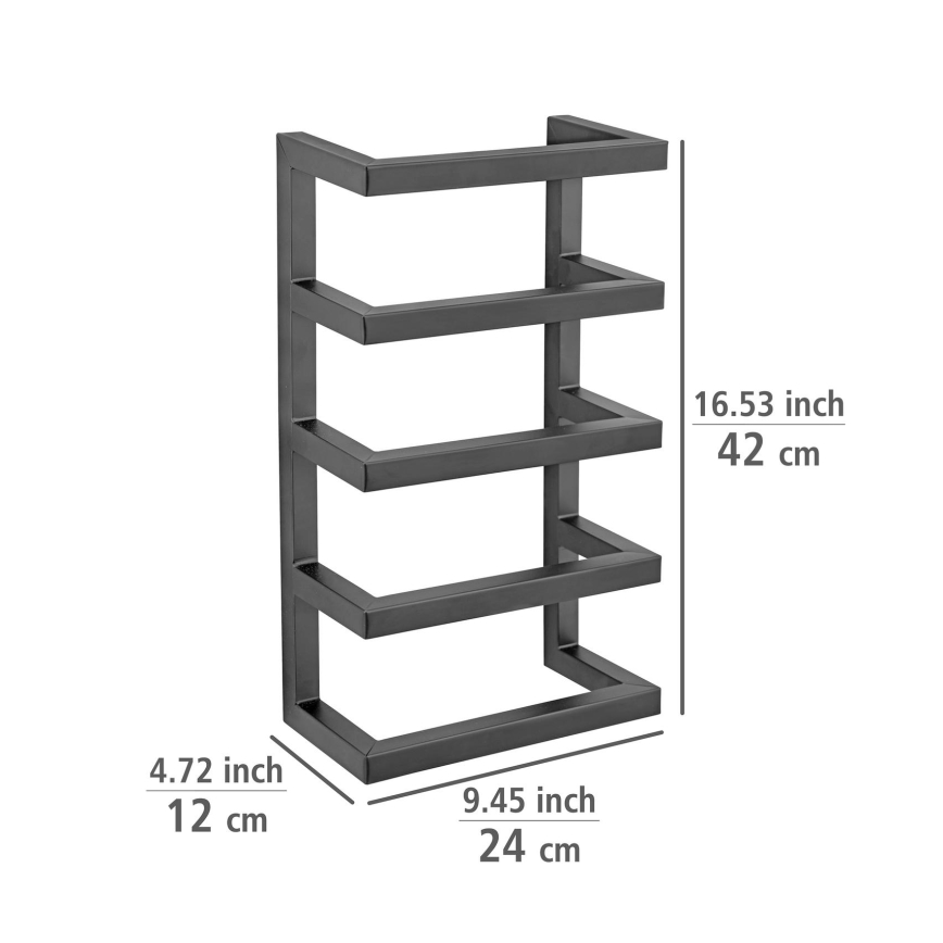 WENKO 25780100 - Portasciugamani FONDIRO 24x42 cm nero