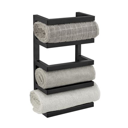 WENKO 25780100 - Portasciugamani FONDIRO 24x42 cm nero