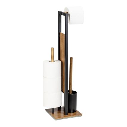 WENKO 25784100 - WC-Set RIVALTA 18x70 cm braun/schwarz