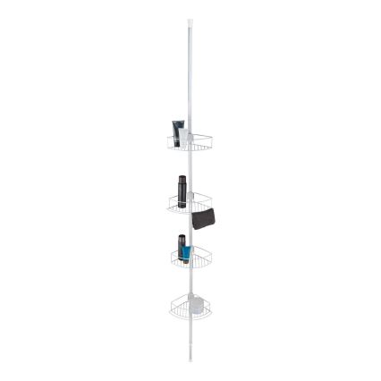 WENKO 26015100 - Eckablage DOLCEDO 31x230 cm Edelstahl/weiß