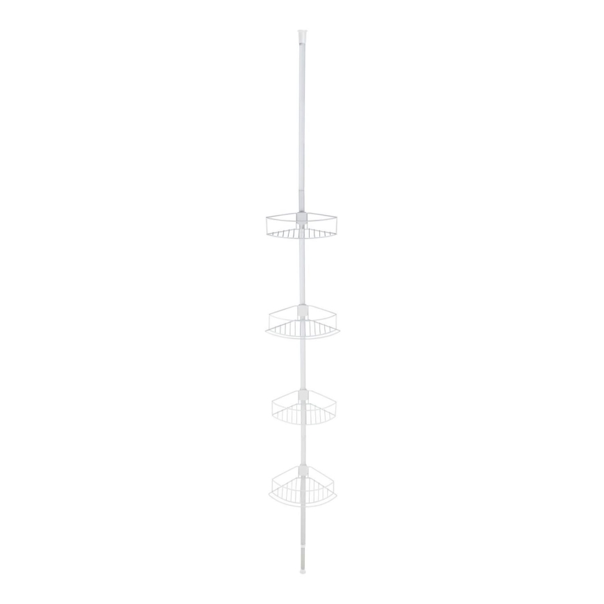 WENKO 26015100 - Eckablage DOLCEDO 31x230 cm Edelstahl/weiß