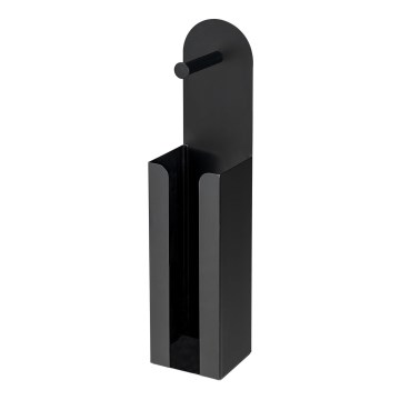 WENKO 26059100 - Porta rotoli AGIRA 12x54 cm nero