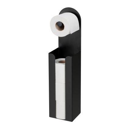 WENKO 26059100 - Porta rotoli AGIRA 12x54 cm nero