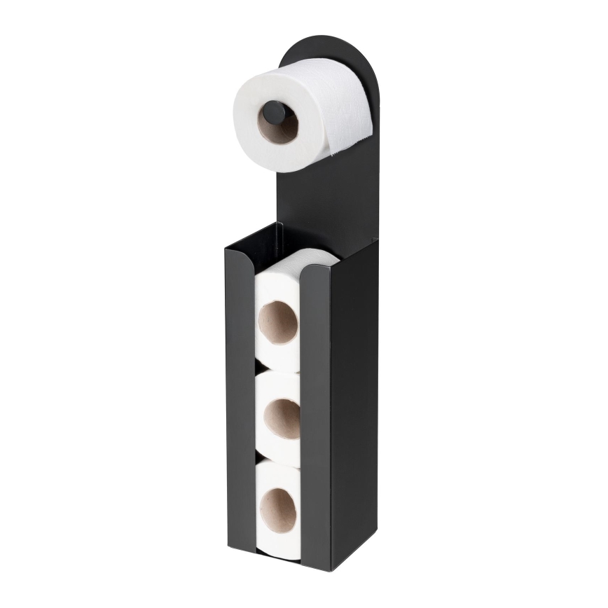 WENKO 26059100 - Porta rotoli AGIRA 12x54 cm nero