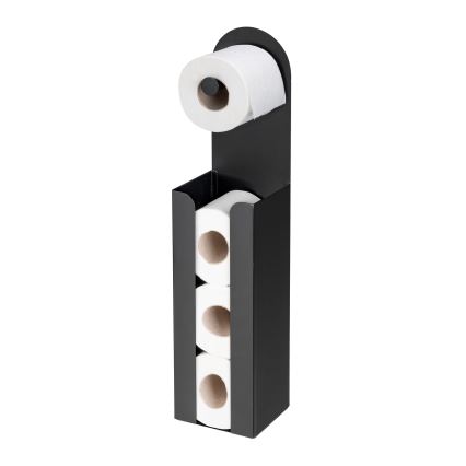 WENKO 26059100 - Porte-rouleaux AGIRA 12x54 cm noir