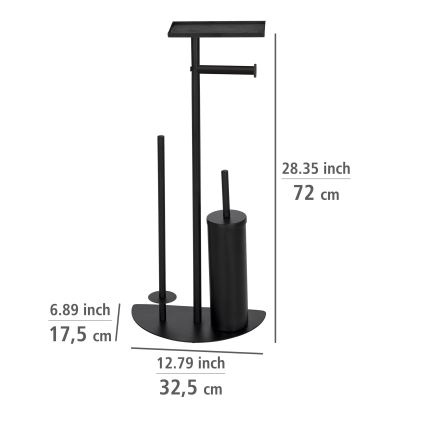 WENKO 26060100 - Set WC COSENZA 32,5x72 cm nero