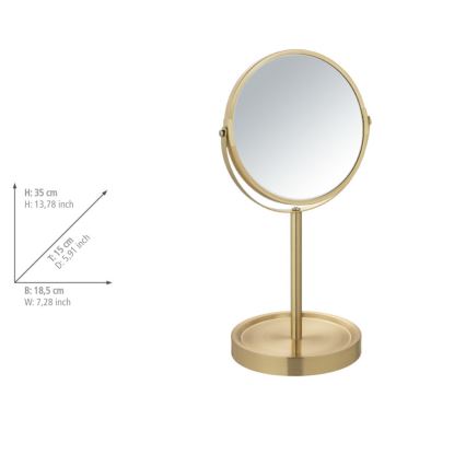WENKO 26061100 - Miroir ALATA 18,5 x 35 cm doré