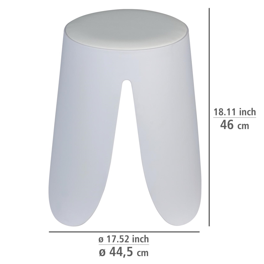 WENKO 26086100 - Sgabello COMISO 44,5x46 cm bianco