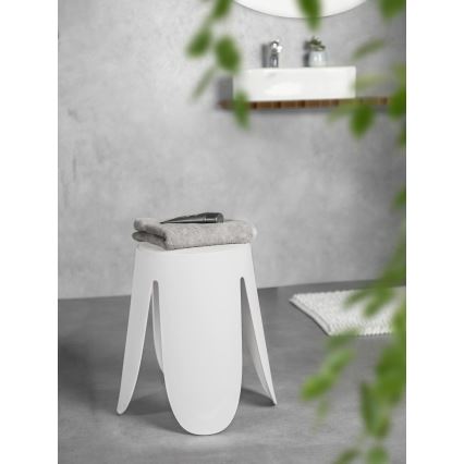 WENKO 26086100 - Sgabello COMISO 44,5x46 cm bianco