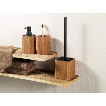 WENKO 26101100 - Porte-brosses à dents SERRO 7,5x11 cm marron