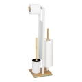 WENKO 26214100 - Ensemble WC RIVALTA 18x70 cm marron/blanc