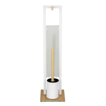 WENKO 26214100 - WC-Set RIVALTA 18x70 cm braun/weiß