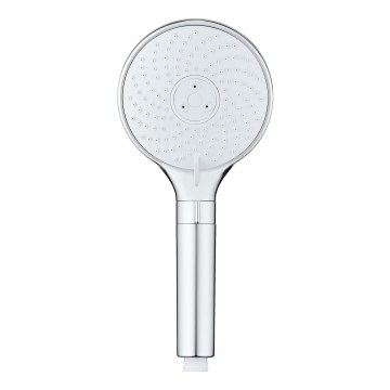 WENKO 26362100 - Soffione doccia Sistema di risparmio idrico 12x12 cm cromo lucido/bianco