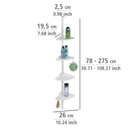 WENKO 3201010100 - Élément d'angle COMPACT 26x195 cm blanc