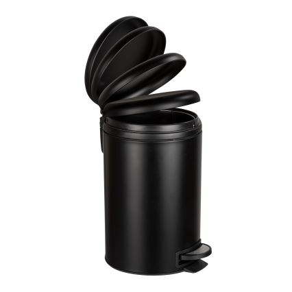 WENKO 54913100 - Poubelle LEMAN 25x38 cm noire