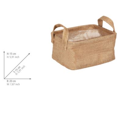 WENKO 64470100 - Panier JUNA 20x15 cm marron