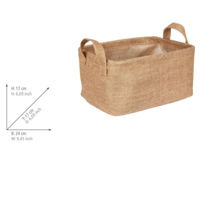 WENKO 64471100 - Cestino JUNA 24x17 cm marrone