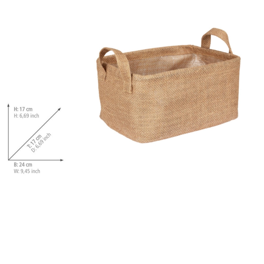 WENKO 64471100 - Cestino JUNA 24x17 cm marrone