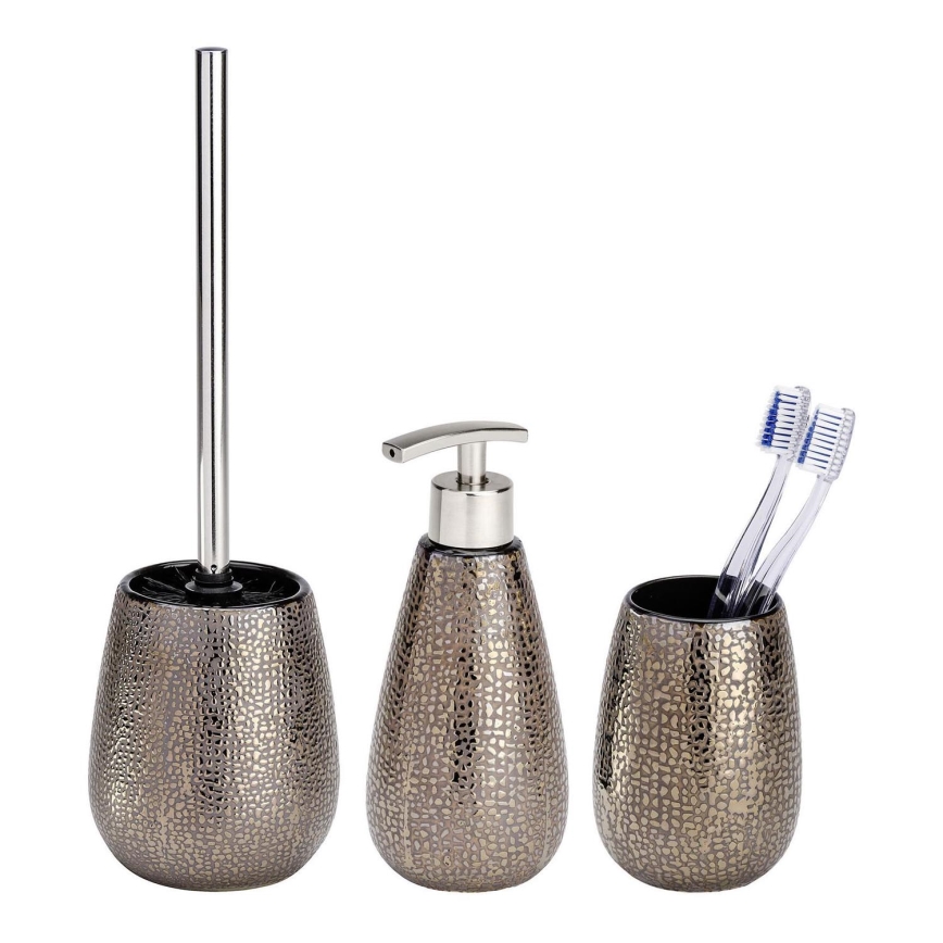 WENKO 69109800 - Set de salle de bains MARRAKESH 12,5x41 cm marron