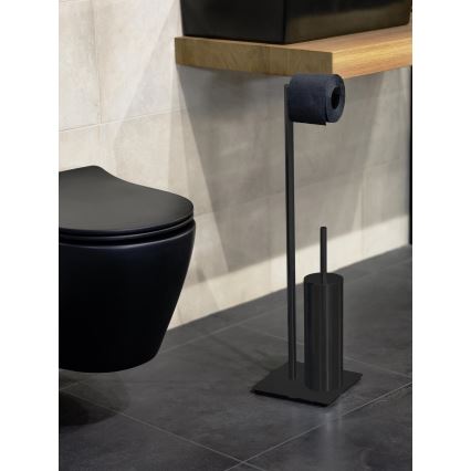WENKO 71556800 - Ensemble WC RECCO 20x71,5 cm noir