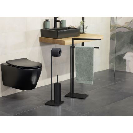 WENKO 71556800 - Ensemble WC RECCO 20x71,5 cm noir