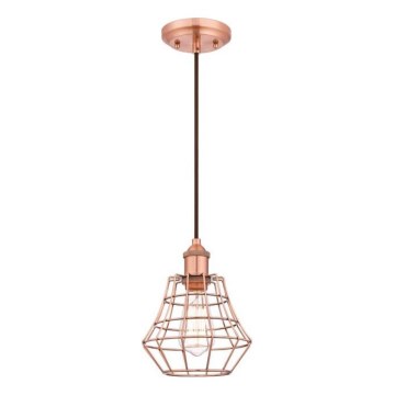 Westinghouse 6105240 - Suspension sur câble NATHAN 1xE27/60W/230V Ø 19 cm cuivrée