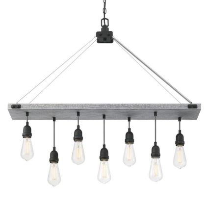 Westinghouse 6116440 - Kronleuchter ASHWOOD an Kette 7xE27/60W/230V