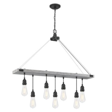 Westinghouse 6116440 - Lampadario a catena ASHWOOD 7xE27/60W/230V