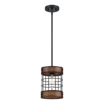 Westinghouse 61179 - Lampadario a sospensione con filo LANGSTON 1xE27/60W/230V barnwood