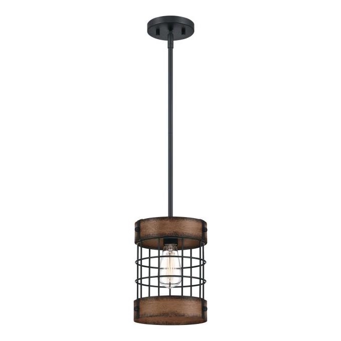 Westinghouse 61179 - Lampadario a sospensione con filo LANGSTON 1xE27/60W/230V barnwood
