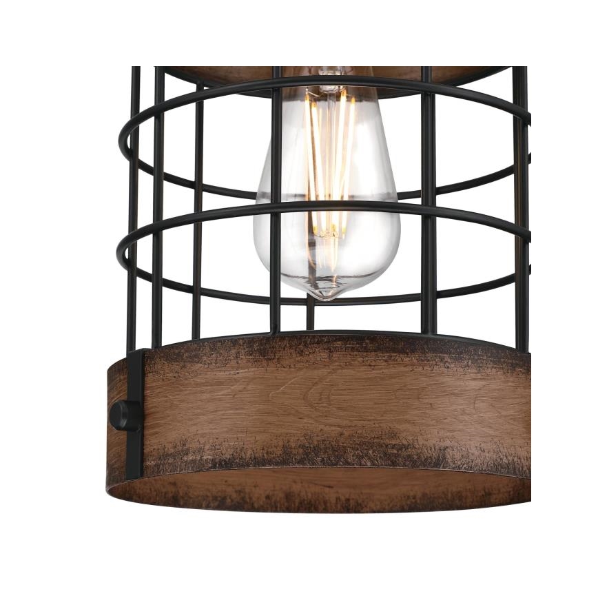 Westinghouse 61179 - Lampadario a sospensione su cavo LANGSTON 1xE27/60W/230V Ø 19 cm barnwood