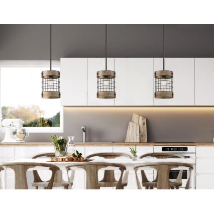 Westinghouse 61180 - Hängeleuchte LANGSTON 1xE27/60W/230V Kiefer