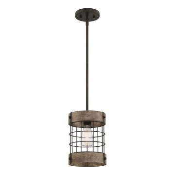 Westinghouse 61180 - Lampadario a sospensione con cavo LANGSTON 1xE27/60W/230V ø 19 cm pino