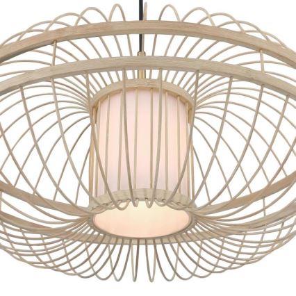 Westinghouse 61255 - Lampadario a sospensione con filo TULCEA 1xE27/60W/230V bambù