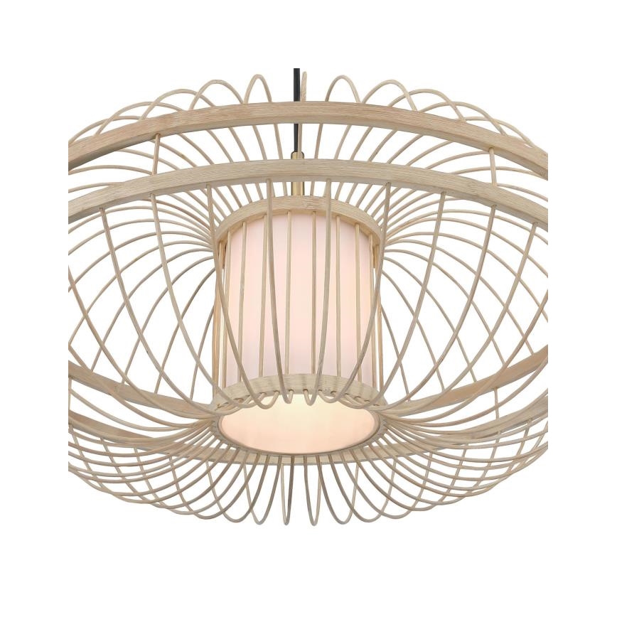 Westinghouse 61255 - Lampadario a sospensione con filo TULCEA 1xE27/60W/230V bambù