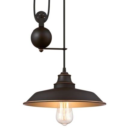 Westinghouse 6363240 - Lampadario LED sospeso con cavo IRON HILL 1xE27/60W/230V Ø 31 cm